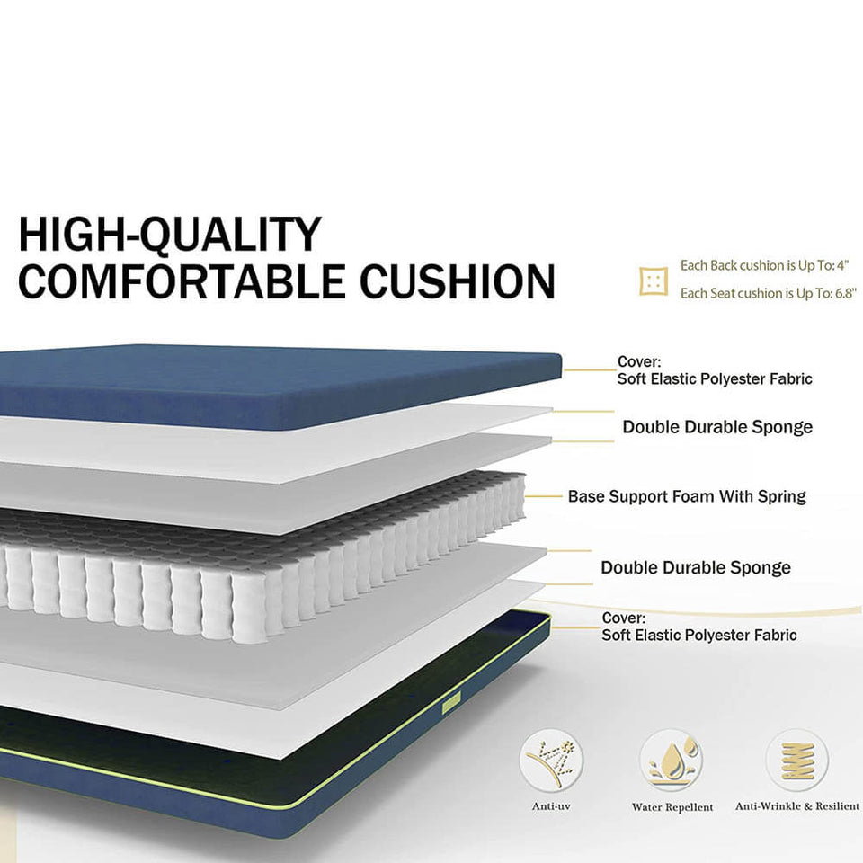 4 Pcs Outdoor Sofa Set