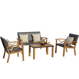 4 Pieces Outdoor Bistro Set