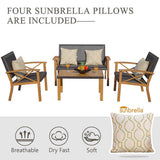 4 Pieces Outdoor Bistro Set