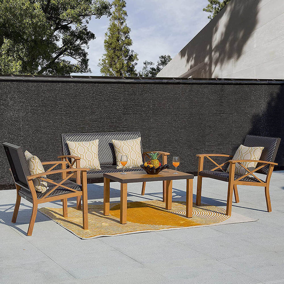 4 Pieces Outdoor Bistro Set