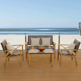 4 Pieces Outdoor Bistro Set