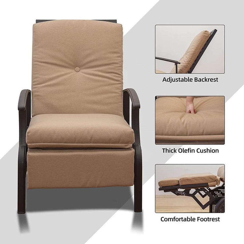 Adjustable Patio Recliner Chair