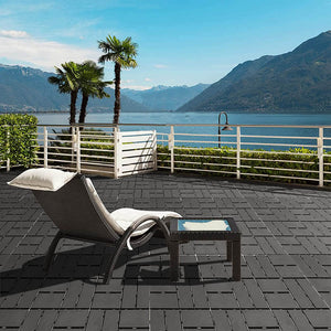 Checked Patio Interlocking Deck Tiles 27Pcs