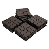 Checked Patio Interlocking Deck Tiles 27Pcs
