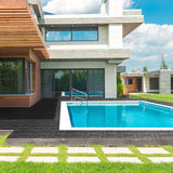 Checked Patio Interlocking Deck Tiles 27Pcs