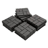 Checked Patio Interlocking Deck Tiles 27Pcs