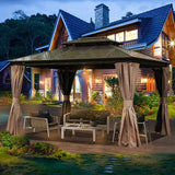Polycarbonate Hardtop Gazebo Dark Brown