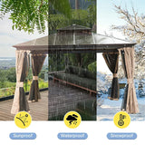 Polycarbonate Hardtop Gazebo Dark Brown