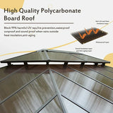 Polycarbonate Hardtop Gazebo Dark Brown