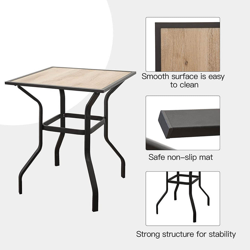 3 Piece Patio Bar Set with Cushion