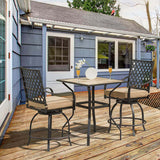 3 Piece Patio Bar Set with Cushion