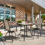 3 Piece Patio Textilene Bar Set