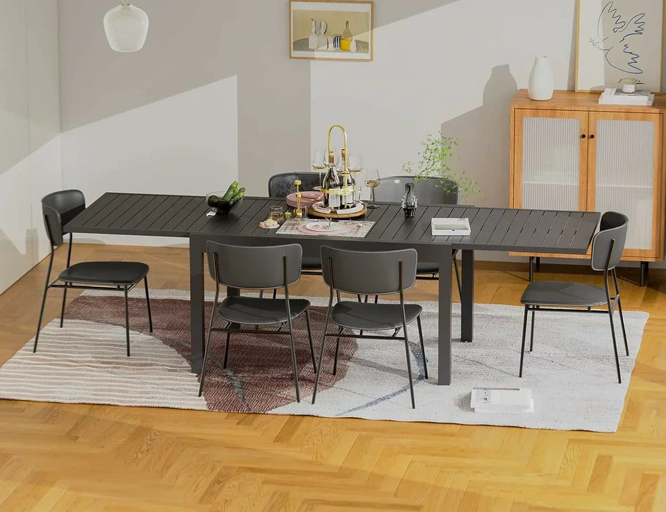 Extendable Aluminum Outdoor Dining Table