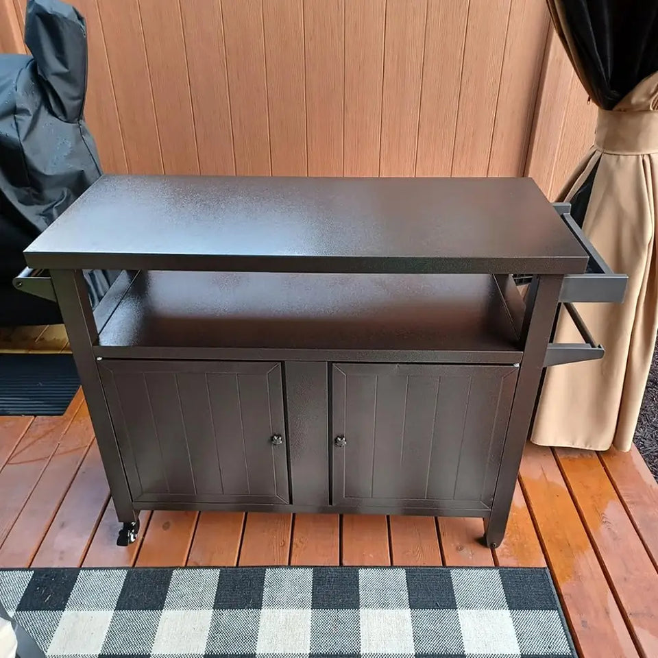 Grill Cart Brown