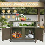 Grill Cart Brown