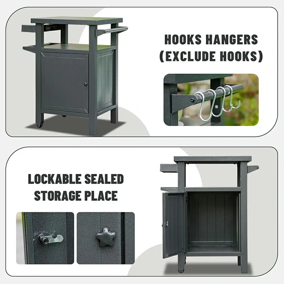 Grill Cart Brown