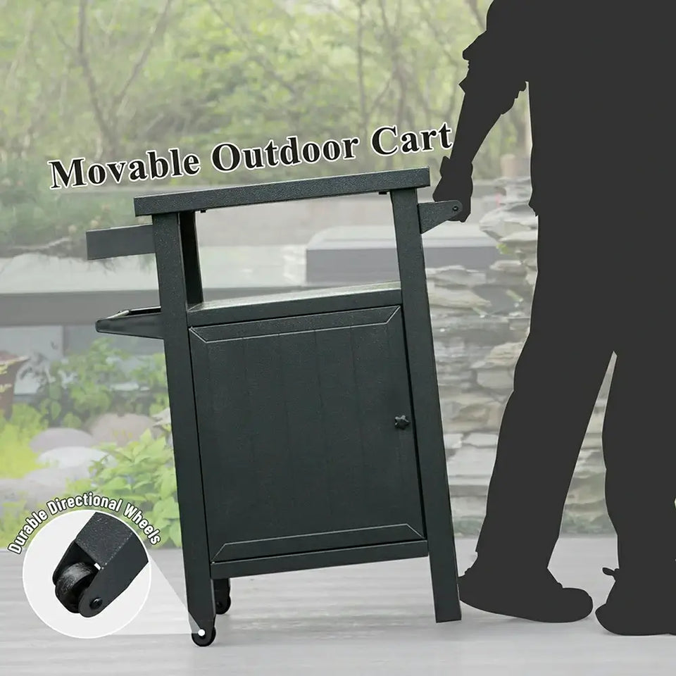 Grill Cart Brown