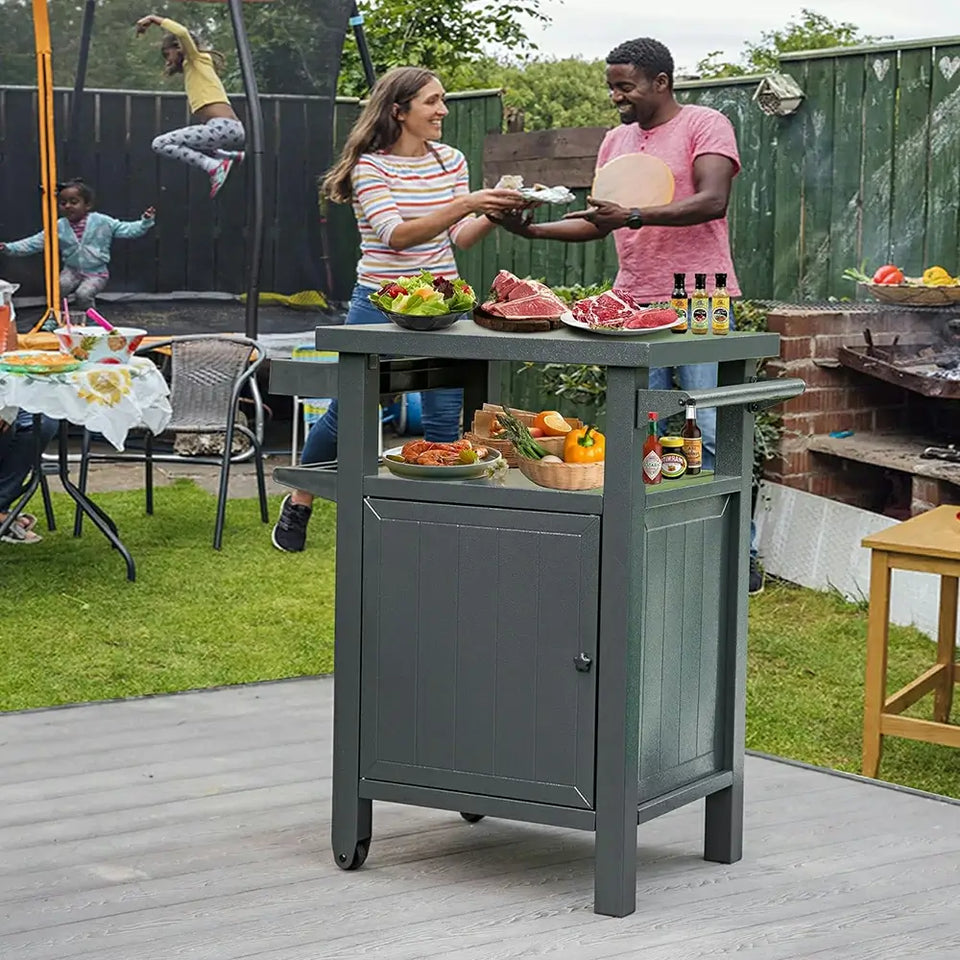 Grill Cart Brown