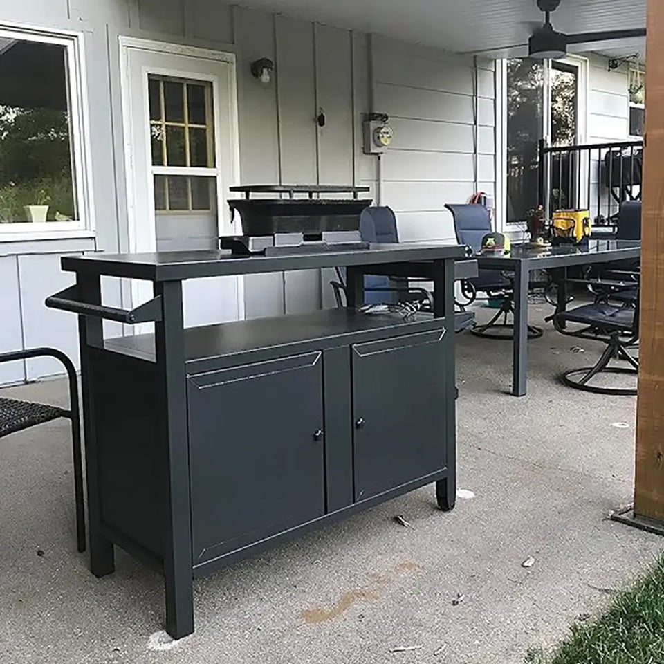Grill Cart Brown