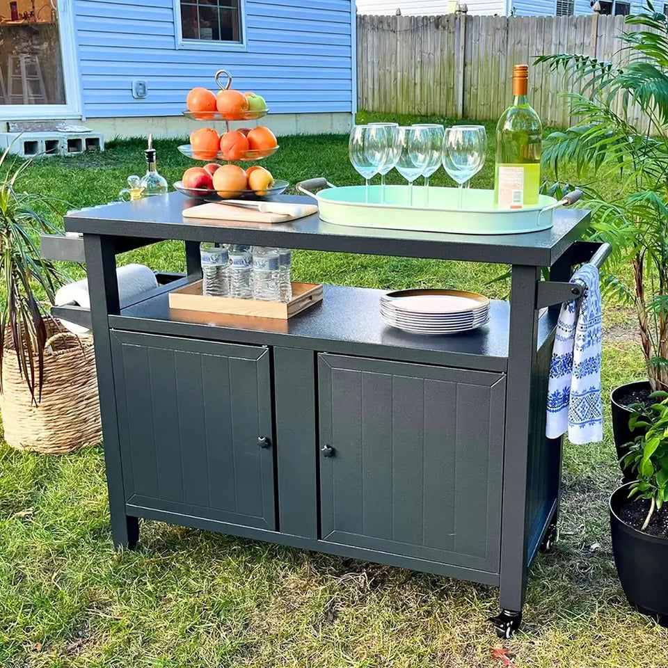 Grill Cart Brown