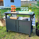 Grill Cart Brown