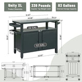 Grill Cart Brown
