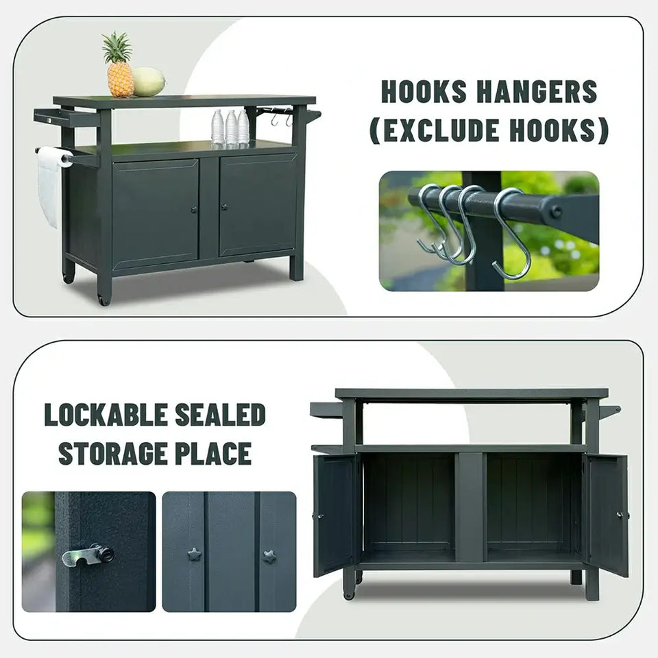 Grill Cart Brown