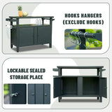 Grill Cart Brown