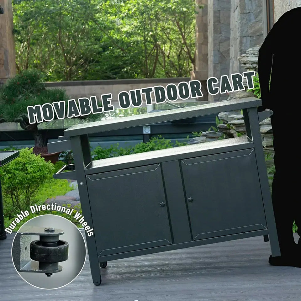 Grill Cart Brown