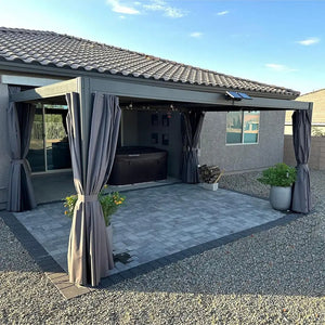 Aluminum Louvered Pergola - Gray