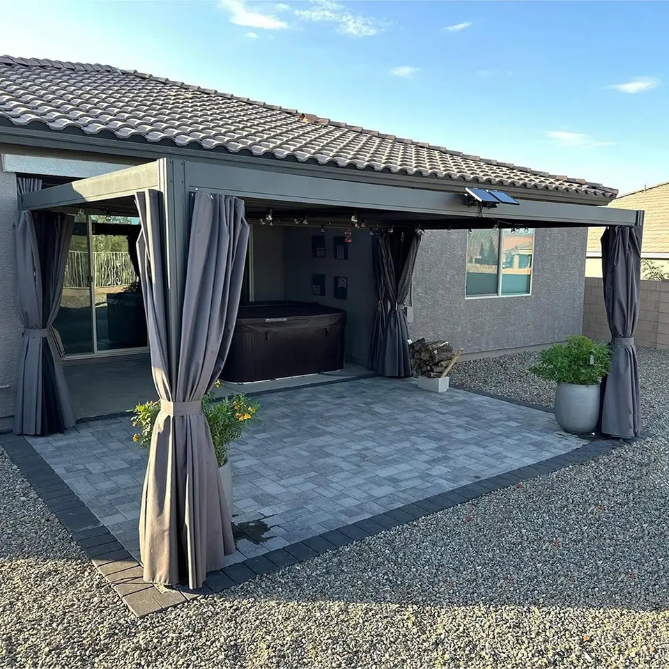 Aluminum Louvered Pergola - Gray