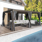 Aluminum Louvered Pergola - Brown