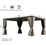 Aluminum Louvered Pergola - Brown