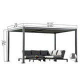 Aluminum Louvered Pergola - Gray