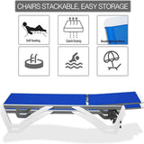 Armless Outdoor Chaise Lounge