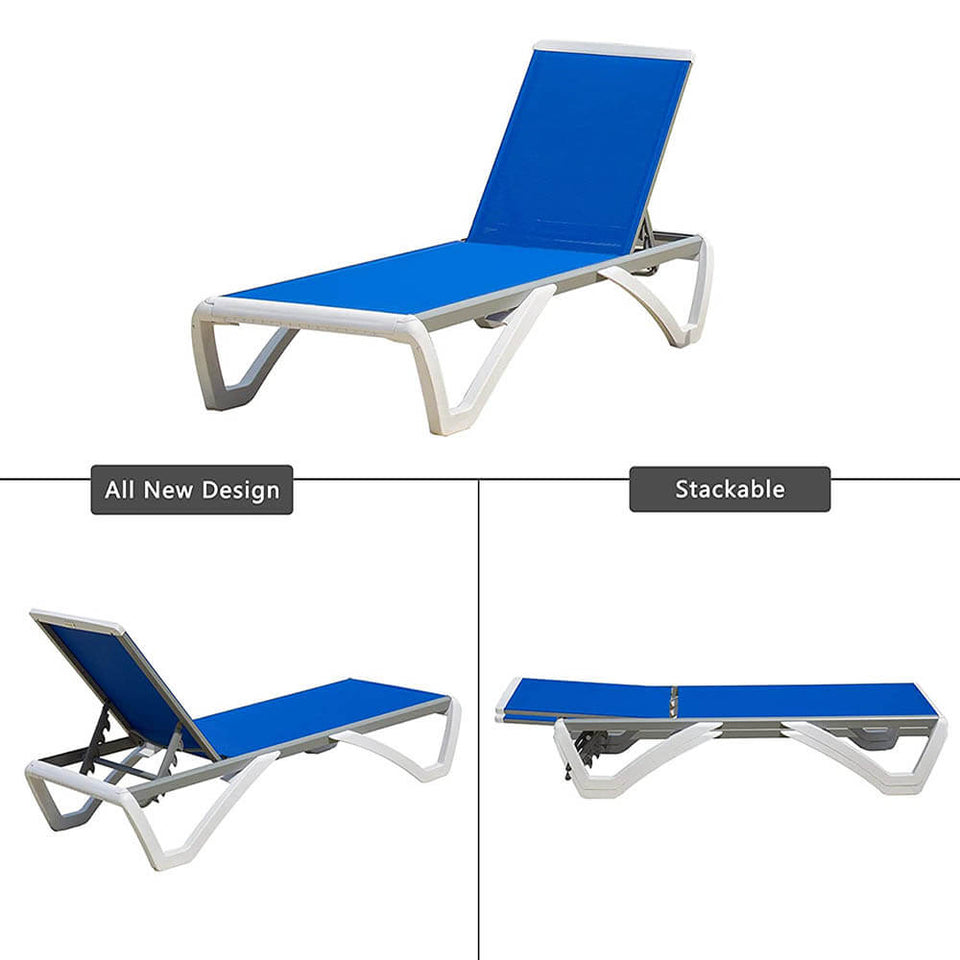 Armless Outdoor Chaise Lounge