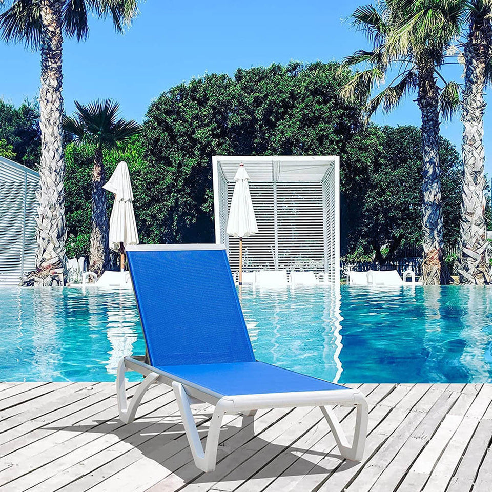 Armless Outdoor Chaise Lounge