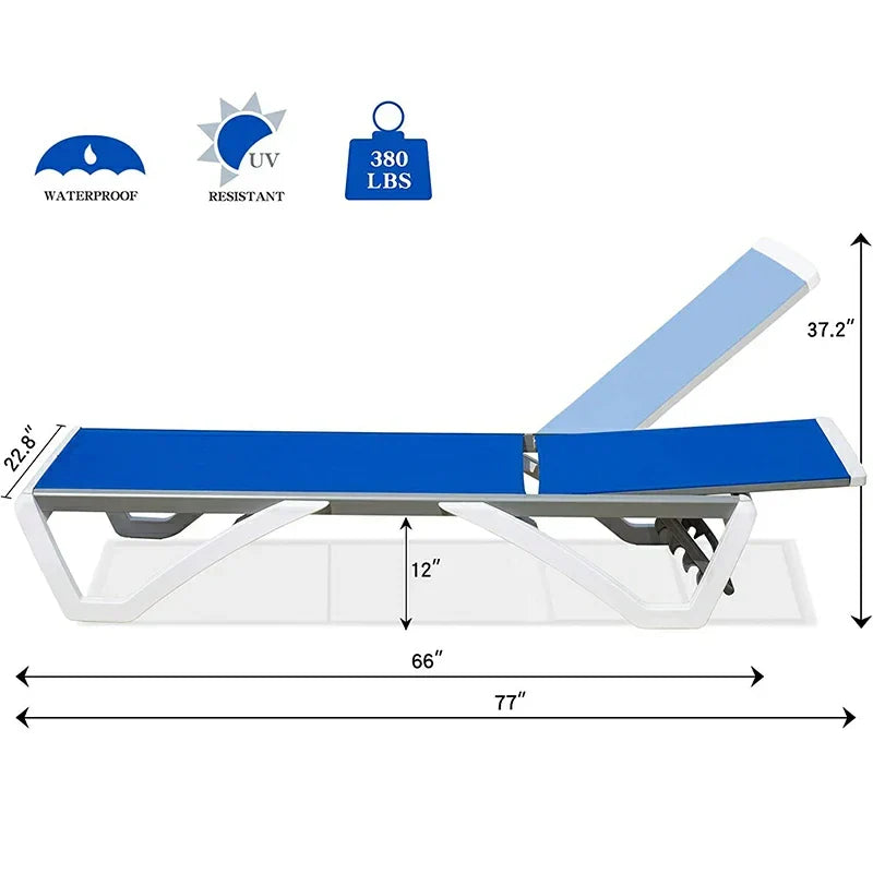 Armless Outdoor Chaise Lounge