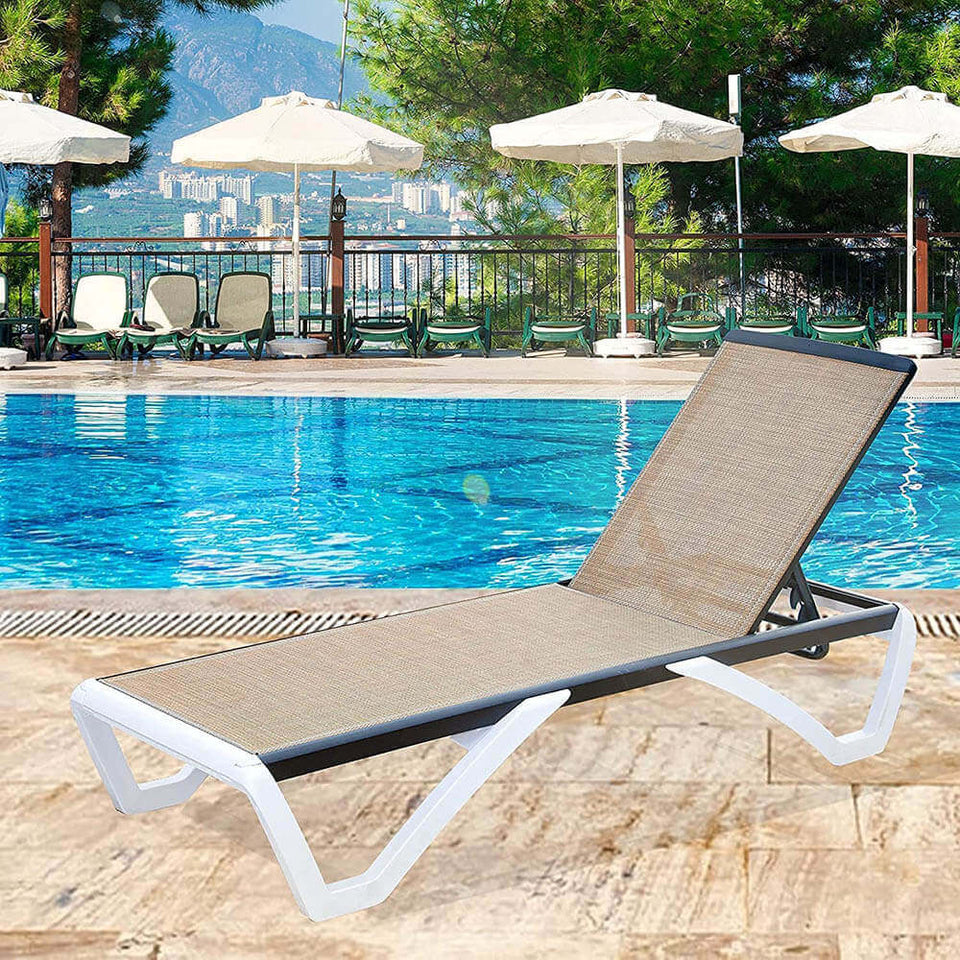 Armless Outdoor Chaise Lounge