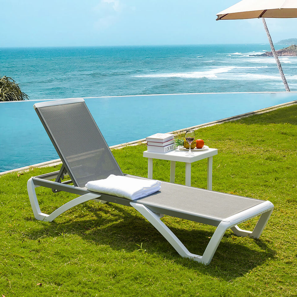 Armless Outdoor Chaise Lounge