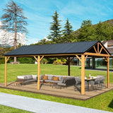 Gable Hardtop Gazebo - Wood-looking Frame