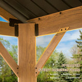 Gable Hardtop Gazebo - Wood-looking Frame