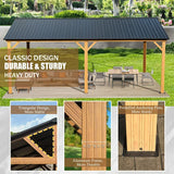 Gable Hardtop Gazebo - Wood-looking Frame