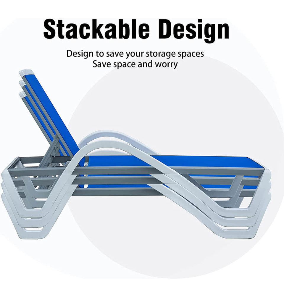 Aluminum Chaise Lounge with Arm