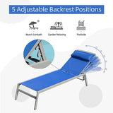 Sunbathing Aluminum Chaise Lounge Set of 3
