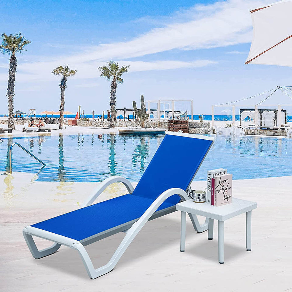 Aluminum Chaise Lounge with Arm