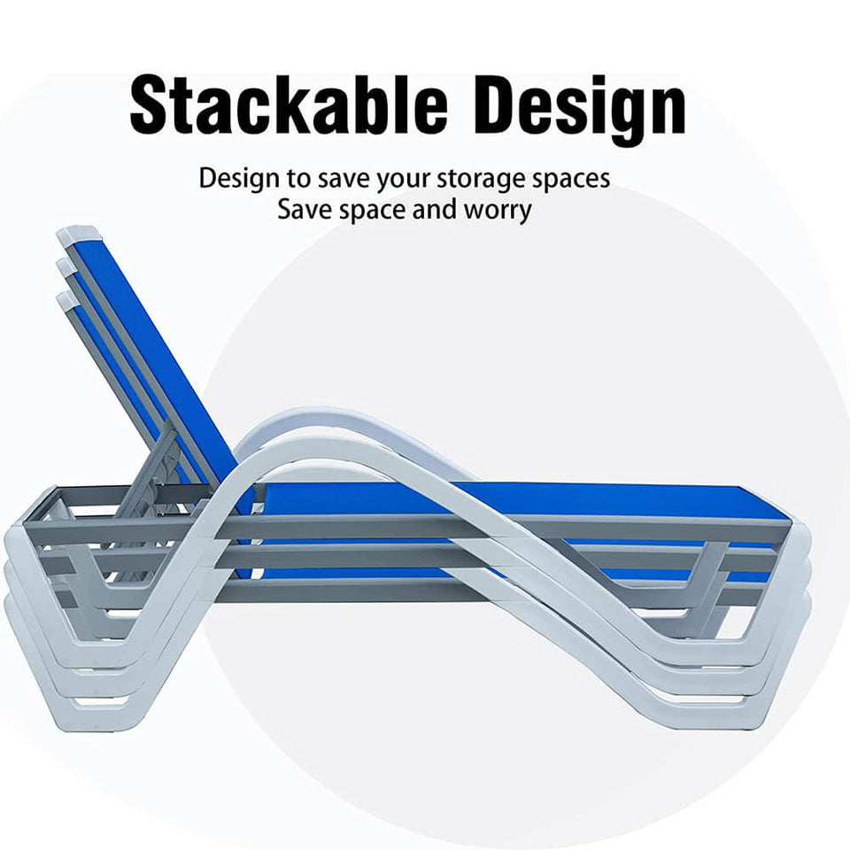 Aluminum Chaise Lounge with Arm