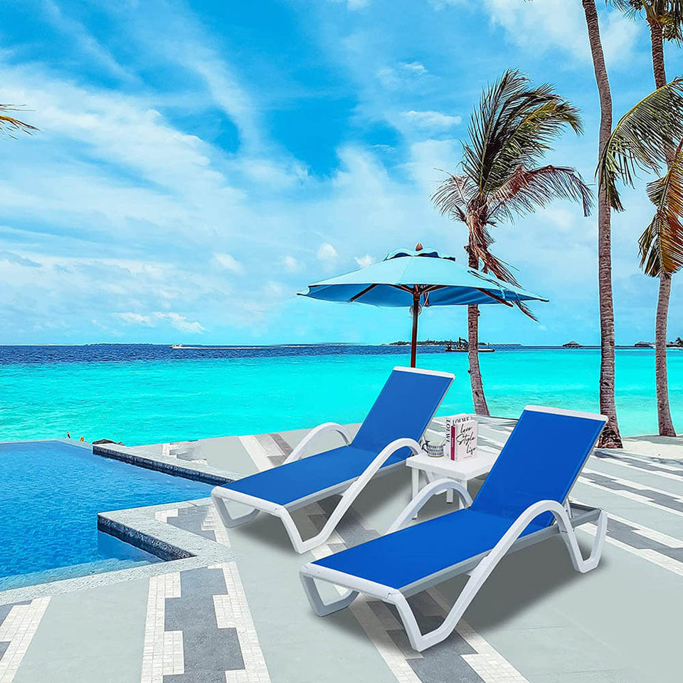 Aluminum Chaise Lounge with Arm