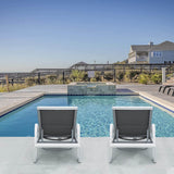 Aluminum Chaise Lounge with Arm