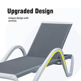 Aluminum Chaise Lounge with Arm